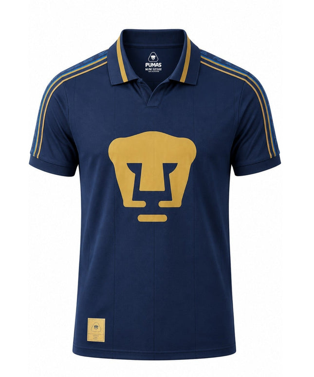 Camiseta Deportiva Polo Manga Corta De Hombre Pumas Retro