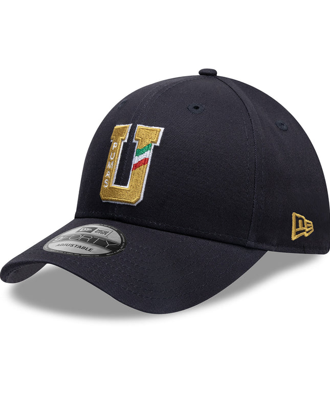 GORRA NEW ERA 9FORTY PUMAS UNAM PARCHE LATERAL TEMPORADA – AZUL
