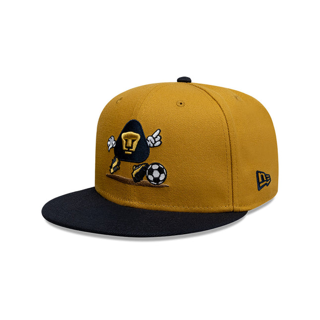 GORRA NEW ERA 59FIFTY PUMAS UNAM GRÁFICO CARTOON – BLANCO