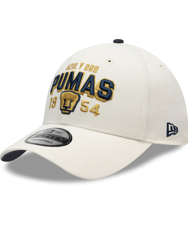GORRA NEW ERA 9FORTY PUMAS UNAM WORDMARK TEMPORADA – BLANCO