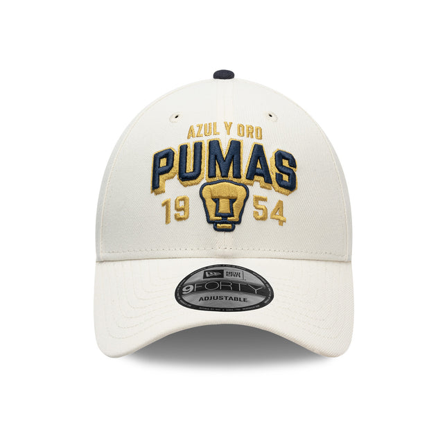 GORRA NEW ERA 9FORTY PUMAS UNAM WORDMARK TEMPORADA – BLANCO