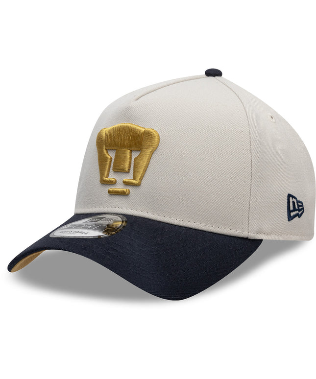 GORRA NEW ERA 9FORTY A-FRAME BICOLOR PUMAS UNAM – BEIGE