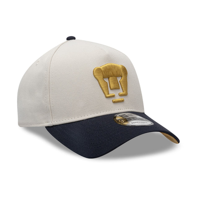 GORRA NEW ERA 9FORTY A-FRAME BICOLOR PUMAS UNAM – BEIGE