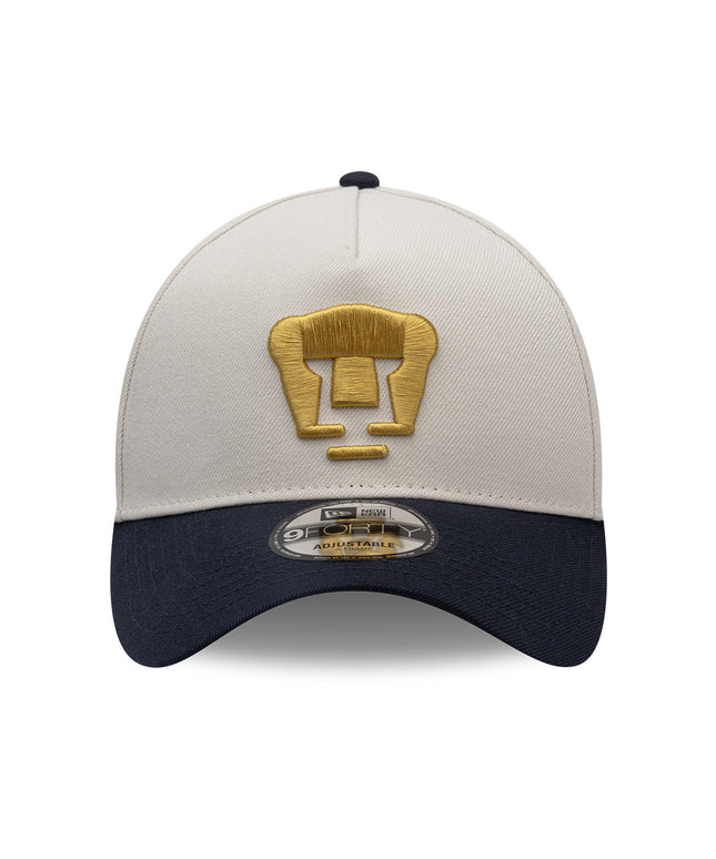 GORRA NEW ERA 9FORTY A-FRAME BICOLOR PUMAS UNAM – BEIGE