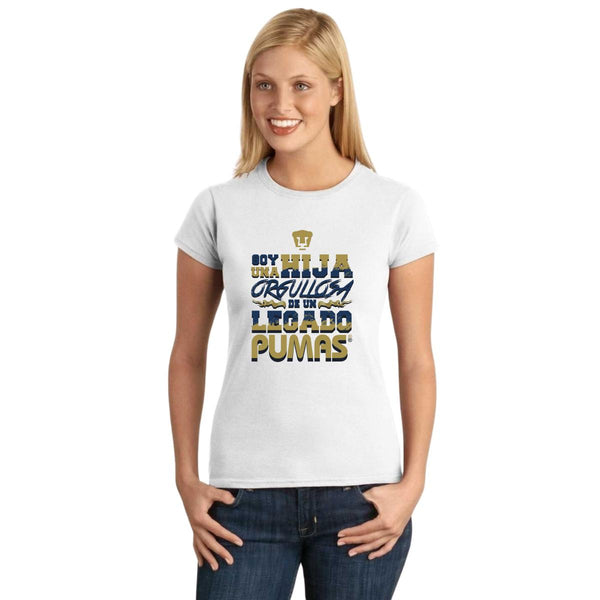 Playera Mujer Pumas UNAM Hija Orgullosa Legado