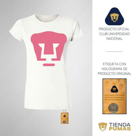 Playera Mujer Pumas Logo Rosa