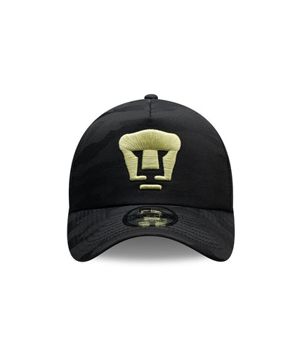 GORRA NEW ERA 9FORTY A-FRAME PUMAS UNAM CAMUFLAJE TONAL – NEGRO