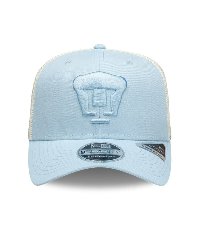 GORRA NEW ERA 9SEVENTY STRETCH SNAP TRUCKER PUMAS UNAM – AZUL GLACIAL