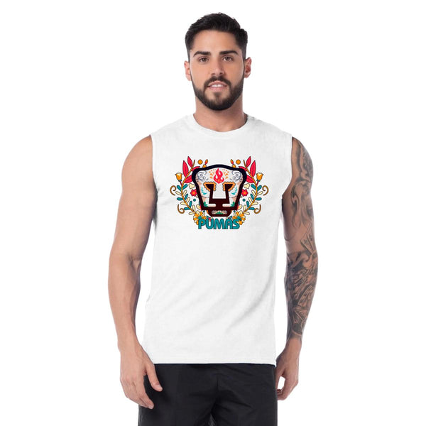 Playera Pumas UNAM Hombre Día de Muertos Sin Manga OD76652