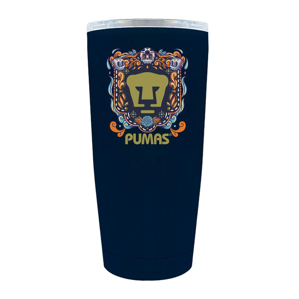 Thermos 20 Oz Pumas UNAM Day of the Dead Light Blue