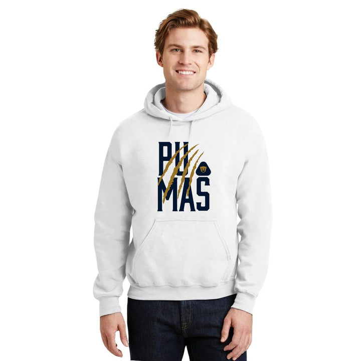 Sudaderas con gorro Hombre Pumas Zarpazo Impresión DTG Blanco