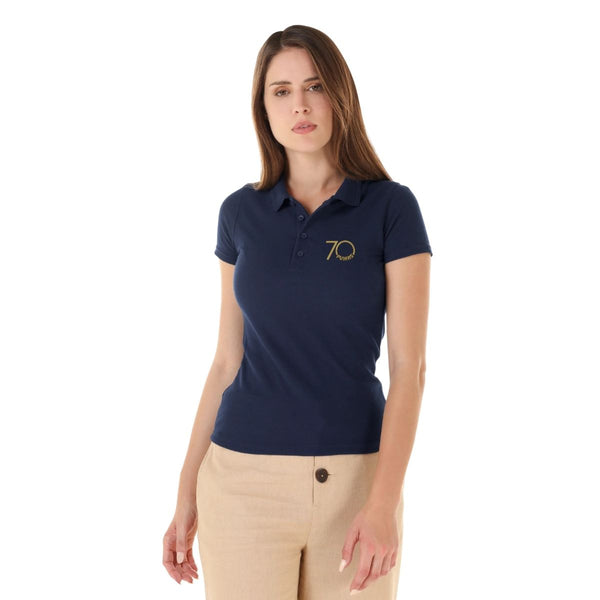 Playera Tipo Polo Piqué Mujer Pumas UNAM 70 Aniversario Bordado Edición Limitada 4
