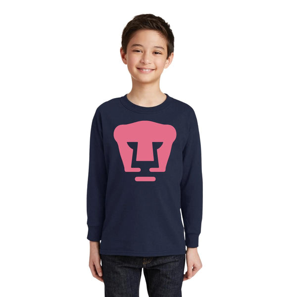 Playera M Larga Niños Pumas UNAM Logo Rosa