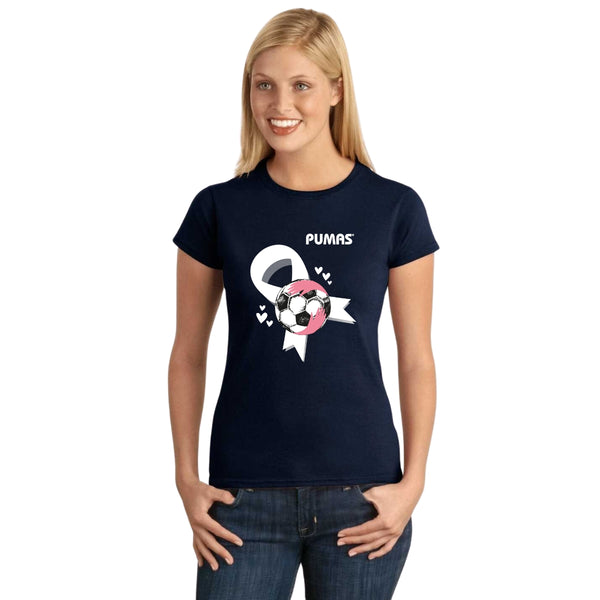 Playera Deportiva Mujer Pumas UNAM Balón Mes Rosa