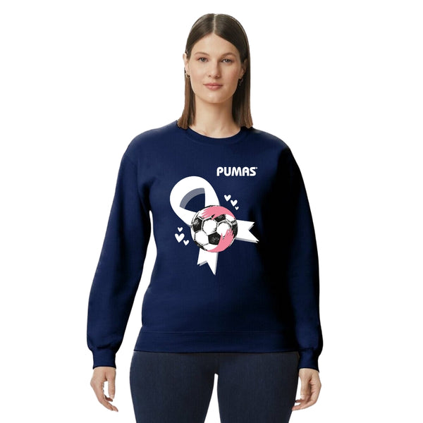 Sudadera para Mujer Pumas UNAM Balón Mes Rosa