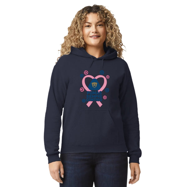 Sudadera Mujer Hoodie Pumas UNAM Mes Rosa Contigo