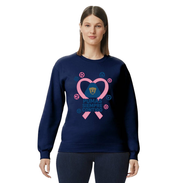 Sudadera Mujer Pumas UNAM Mes Rosa Contigo