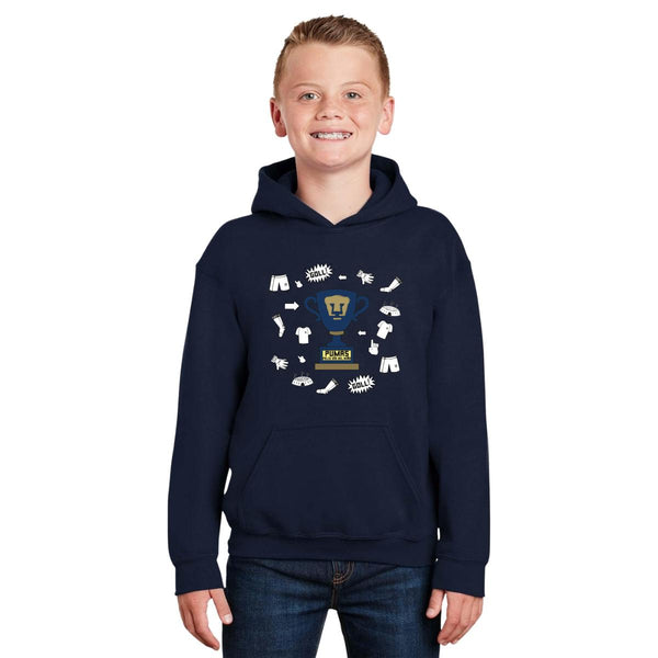 Sudadera Niños Hoodie Pumas UNAM Día del Niño Campeón