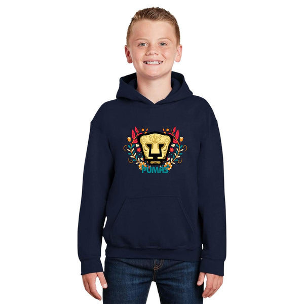 Sudadera Niños Hoodie Pumas UNAM Día de Muertos