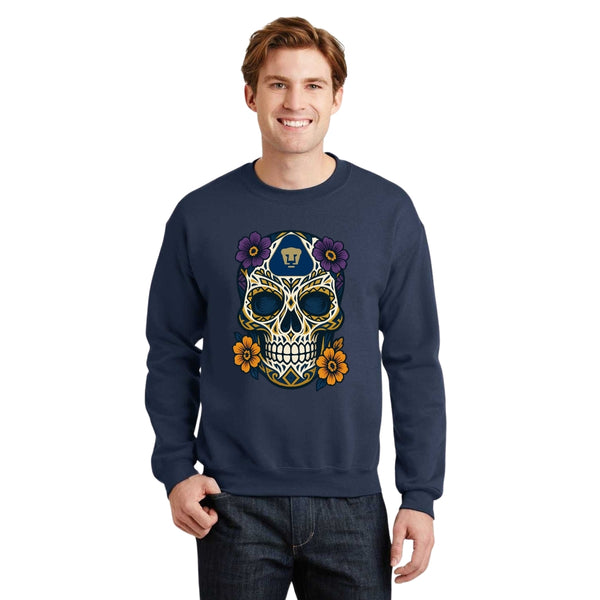 Sudadera Hombre Pumas UNAM Calavera Flor