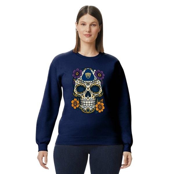 Sudadera Mujer Pumas UNAM Calavera Flor