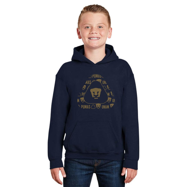 Sudadera Niños Hoodie Pumas UNAM Triangular porras