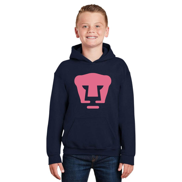 Sudadera Niños Hoodie Pumas UNAM Logo Rosa