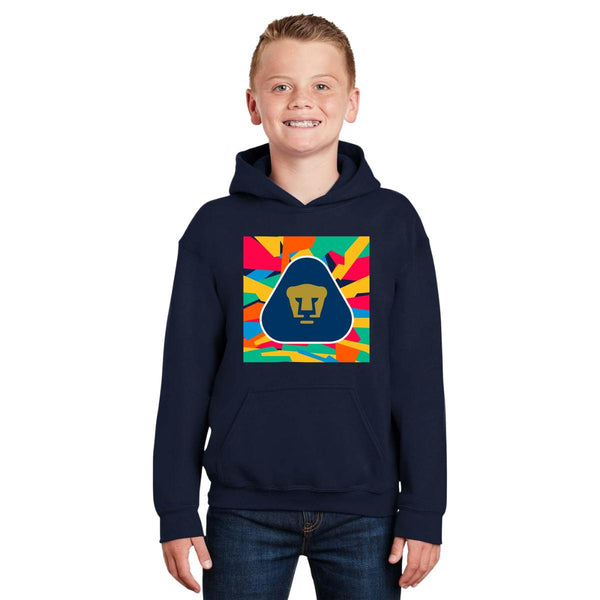Sudadera Niños Hoodie Pumas UNAM Logo Multicolor