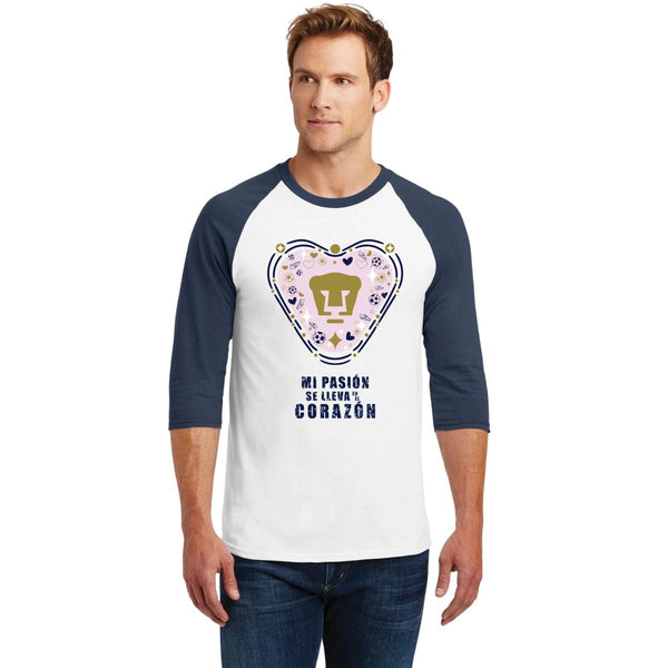 Playera Raglán Manga 3/4 Hombre Pumas UNAM Mi pasión