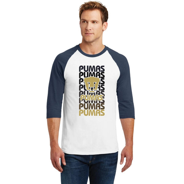 Playera Raglán Manga 3/4 Hombre Pumas UNAM Degradado