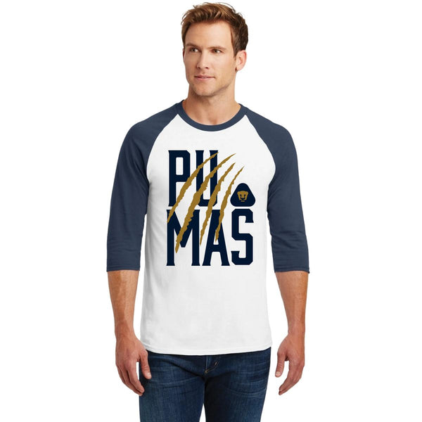 Playera Raglán Manga 3/4 Hombre Pumas UNAM Zarpazo