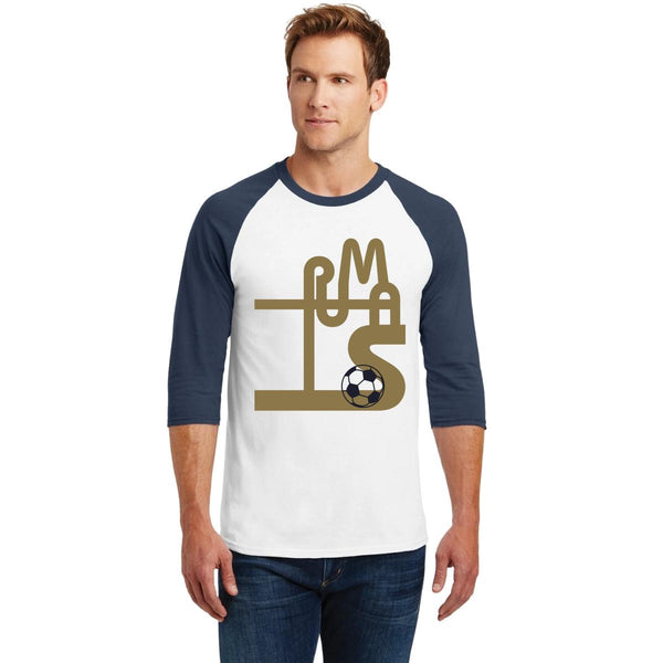 Playera Raglán Manga 3/4 Hombre Pumas UNAM Líneas