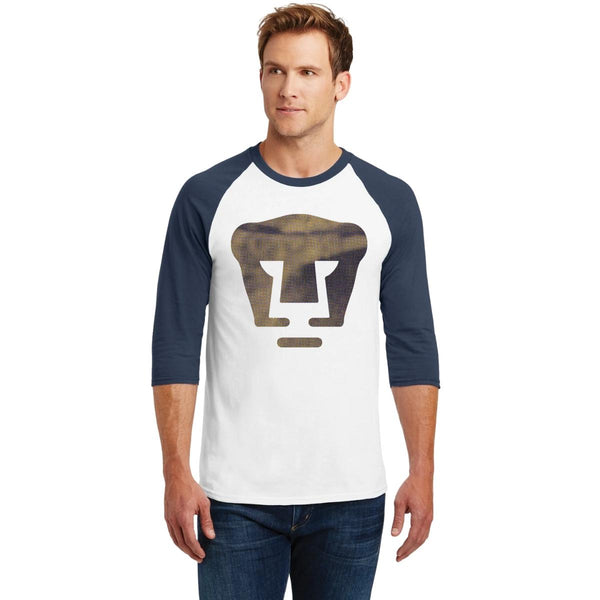 Playera Raglán Manga 3/4 Hombre Pumas UNAM Logo fusión