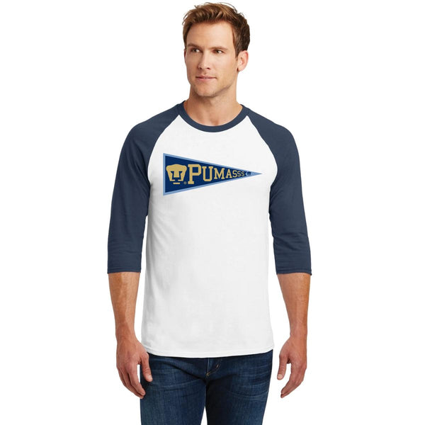 Playera Raglán Manga 3/4 Hombre Pumas UNAM Banderín