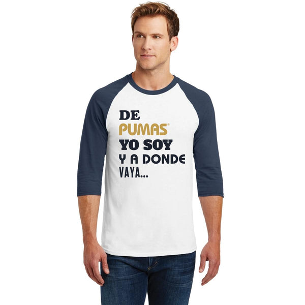 Playera Raglán Manga 3/4 Hombre Pumas UNAM Voy