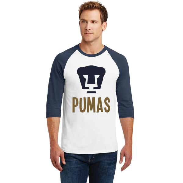 Playera Raglán Manga 3/4 Hombre Pumas UNAM Pumas Logo
