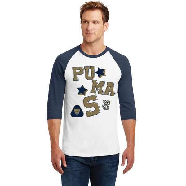 Playera Raglán Manga 3/4 Hombre Pumas UNAM Back to school