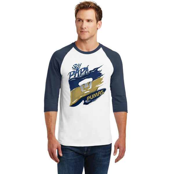 Playera Raglán Manga 3/4 Hombre Pumas UNAM Soy Papá Pumas