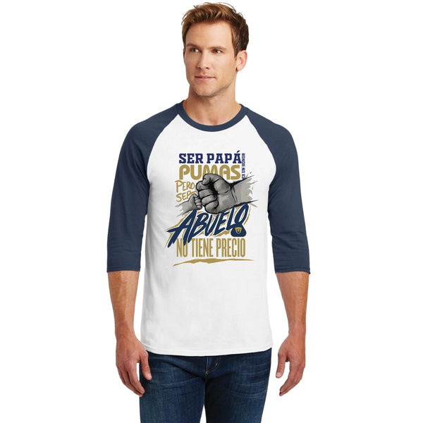 Playera Raglán Manga 3/4 Hombre Pumas UNAM Ser abuelo