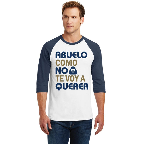 Playera Raglán Manga 3/4 Hombre Pumas UNAM Abuelo A Querer