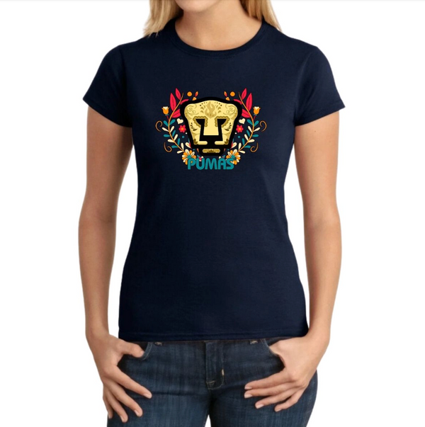 Playera Mujer Pumas UNAM Día de Muertos