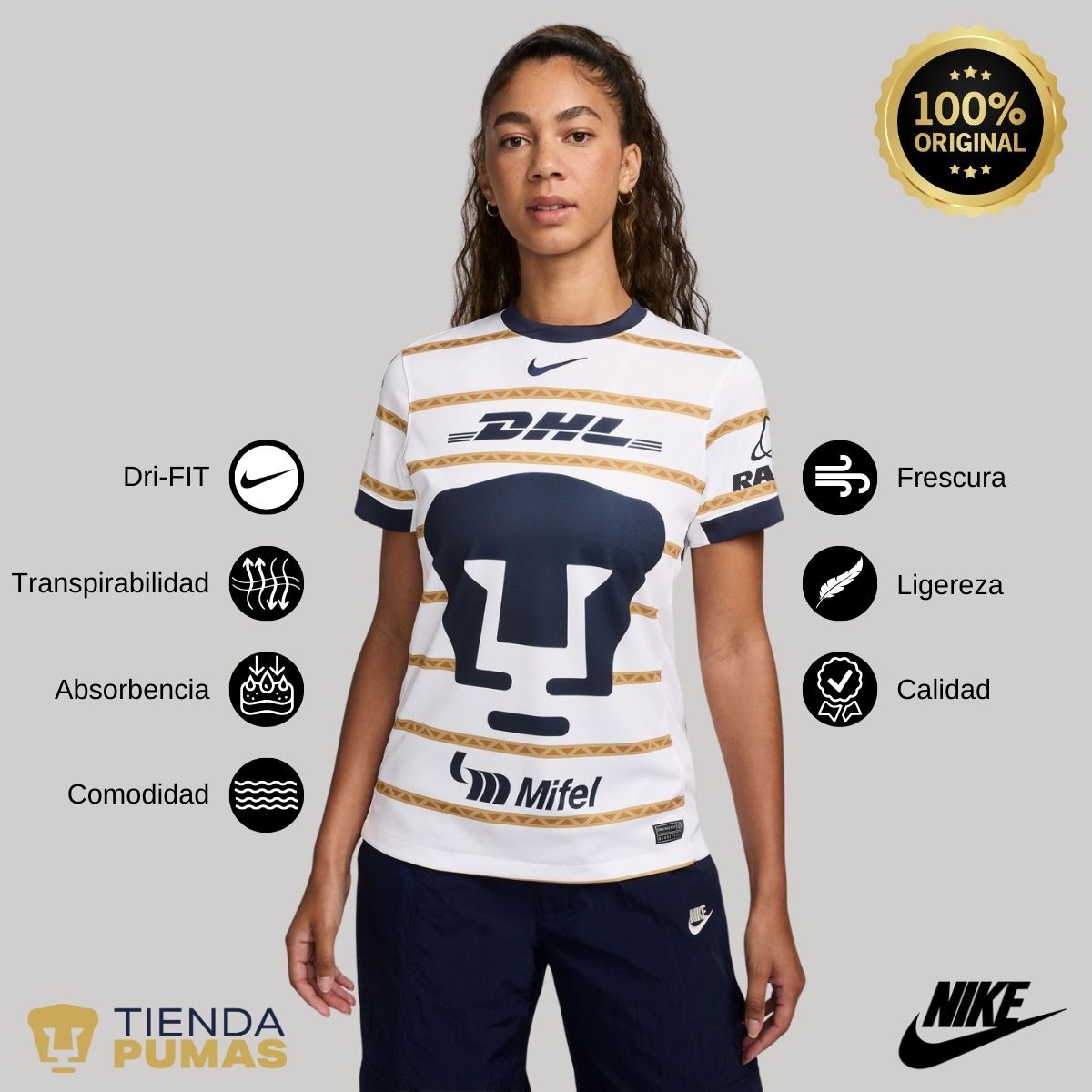 Jersey Local Nike Pumas UNAM Mujer 24 25