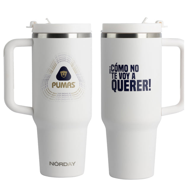 Termo Titan 40 oz Pumas - Blanco
