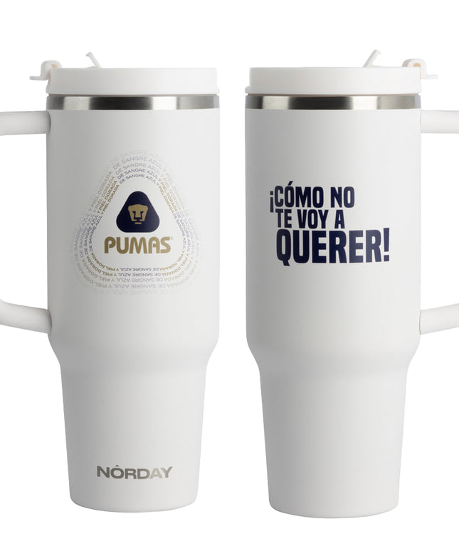 Termo Titan 40 oz Pumas - Blanco