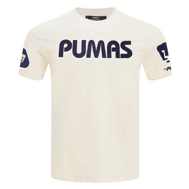 PLAYERA LIGA MX PUMAS UNAM CLASSIC CHENILLE PARA HOMBRE - BEIGE