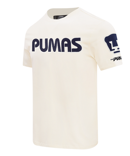 PLAYERA LIGA MX PUMAS UNAM CLASSIC CHENILLE PARA HOMBRE - BEIGE