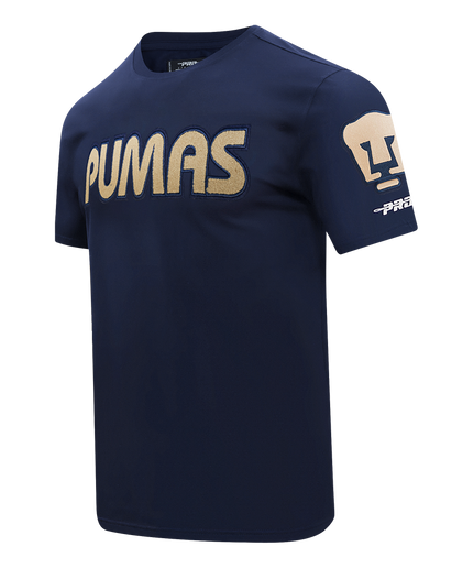 PLAYERA LIGA MX PUMAS UNAM CLASSIC CHENILLE PARA HOMBRE - AZUL MARINO