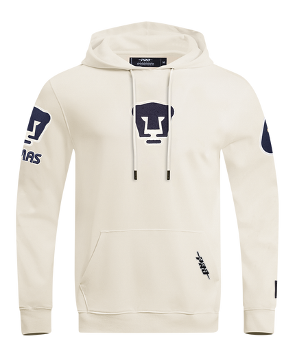SUDADERA CON GORRO LIGA MX PUMAS UNAM CLASSIC CHENILLE PARA HOMBRE - BEIGE