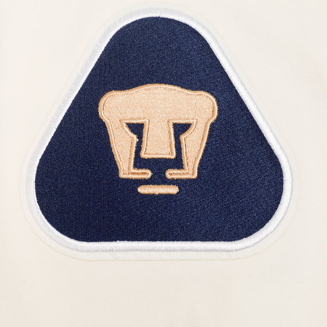SUDADERA CON GORRO LIGA MX PUMAS UNAM CLASSIC CHENILLE PARA HOMBRE - BEIGE