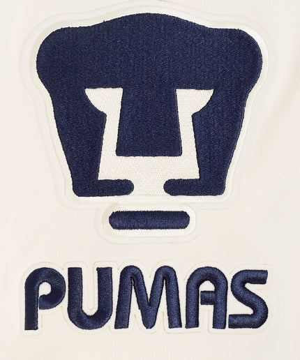 SUDADERA CON GORRO LIGA MX PUMAS UNAM CLASSIC CHENILLE PARA HOMBRE - BEIGE